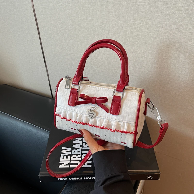 

Корейское издание, милые женские сумки с бантом, лето 2022, новая тенденция, сумка на одно плечо в горошек, шикарные повседневные сумки-мессенджеры для поездок на работу