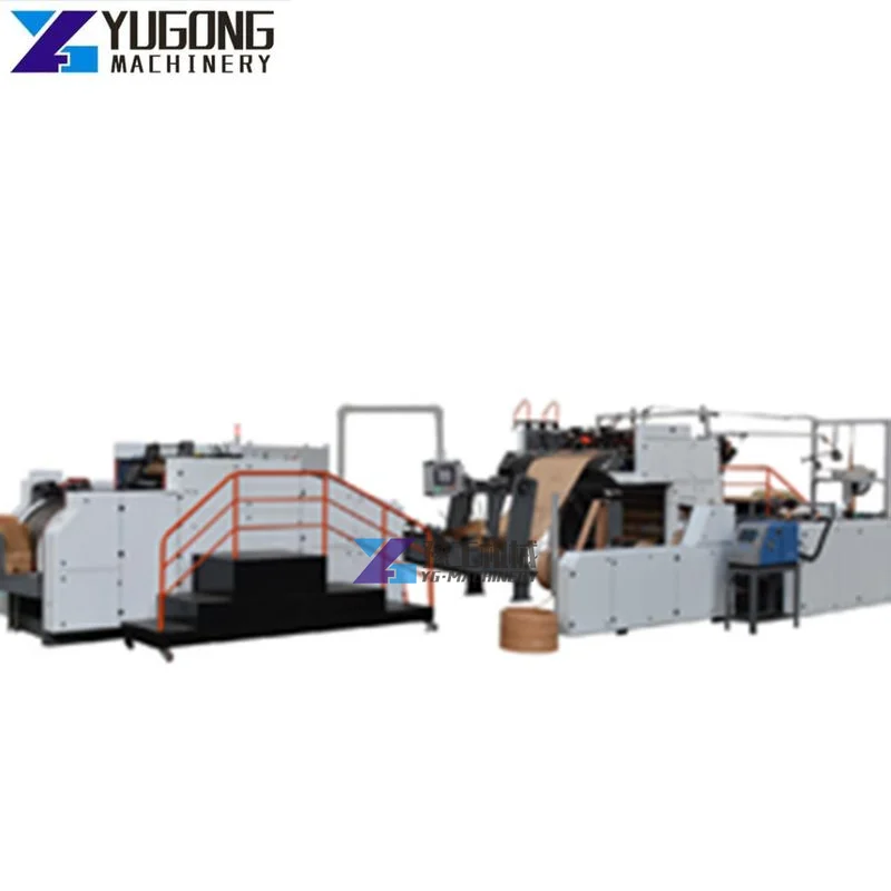 Fully Automatic Sheet Feeding Paper Bag Making Machine Eco-friendly Durable Modeling Paper Bag Machine Paper Bags Machines