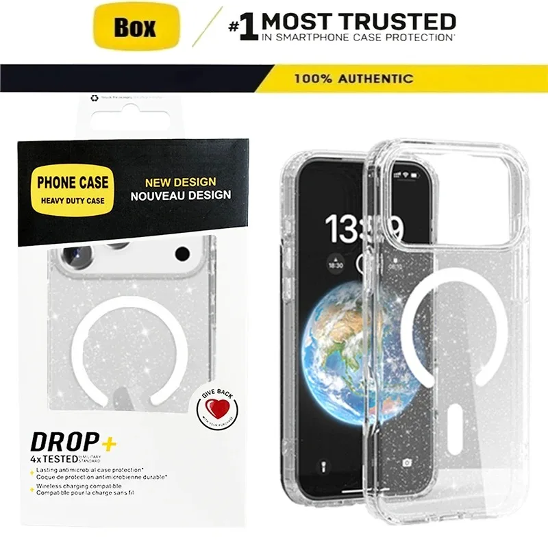 Transparent Flash Military Grade Defender Armor Case For IPhone 17E Air 17 16 15 14 Plus 13 Pro Max OTT-Box Anti-Drop Back Cover