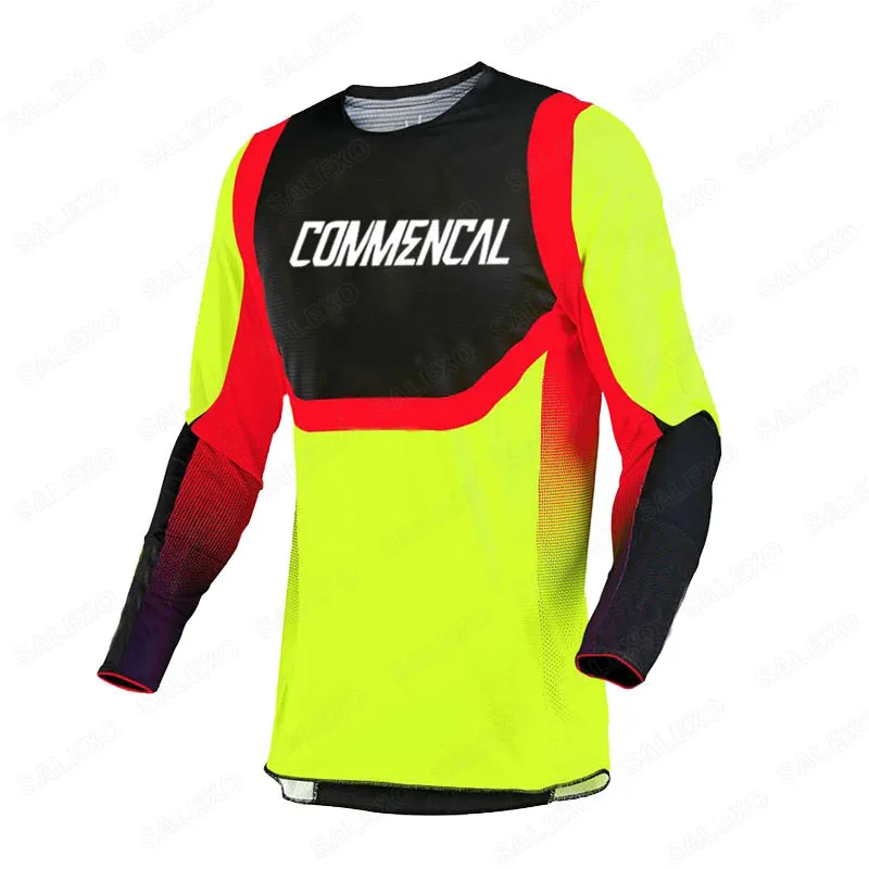 2024 Men Long Sleeves Sports Team Downhill Jerseys MTB Bike Shirts Offroad DH Motorcycle Jersey Motocross Commencal Clothing