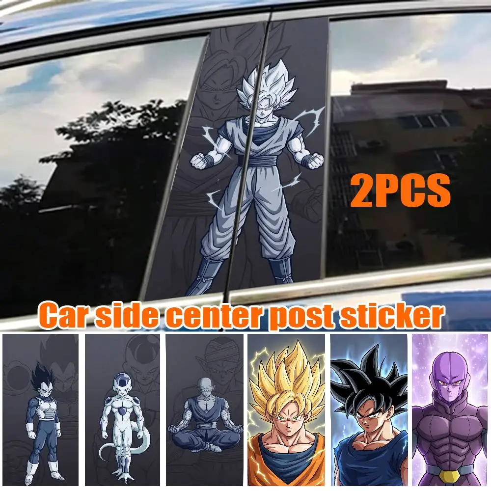 Autocollants de voiture Dragon Ball pour montants B, décorations de colonnes centrales, couvre-rayures, imperméables, protection solaire, accessoires en vinyle
