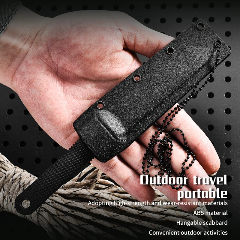 High hardness outdoor knife, wilderness survival knife, portable small straight knife, sharp tactical knife