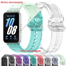Watchband for Samsung Fit3 SM-R39 Transparent Change Color Light Wrist Bracelet Samsung Fit 3 Strap Silicone Replacement Strap
