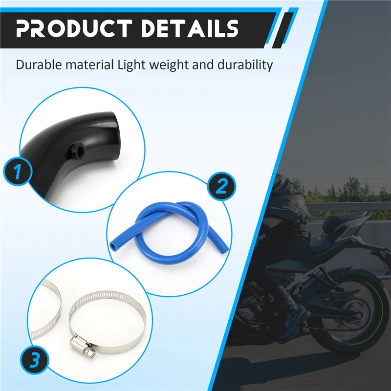 Lufteinlasssystem 3" 76 mm Universal Aluminium Auto Ansaugrohr Kit Turbo Induktionsrohr