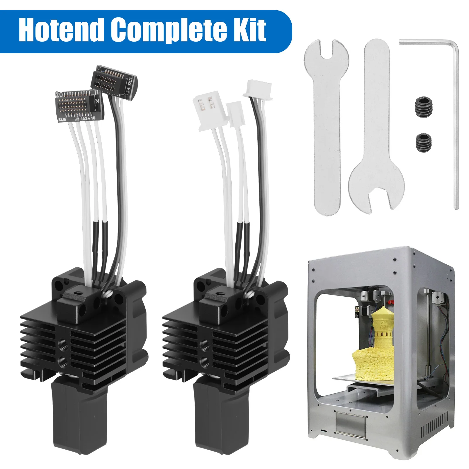 

Hotend Complete Kit for P1/X1 Series Fully Assembled Hardened Steel Nozzle with Ceramic Heater, 0.4mm Nozzle for 3D Printing