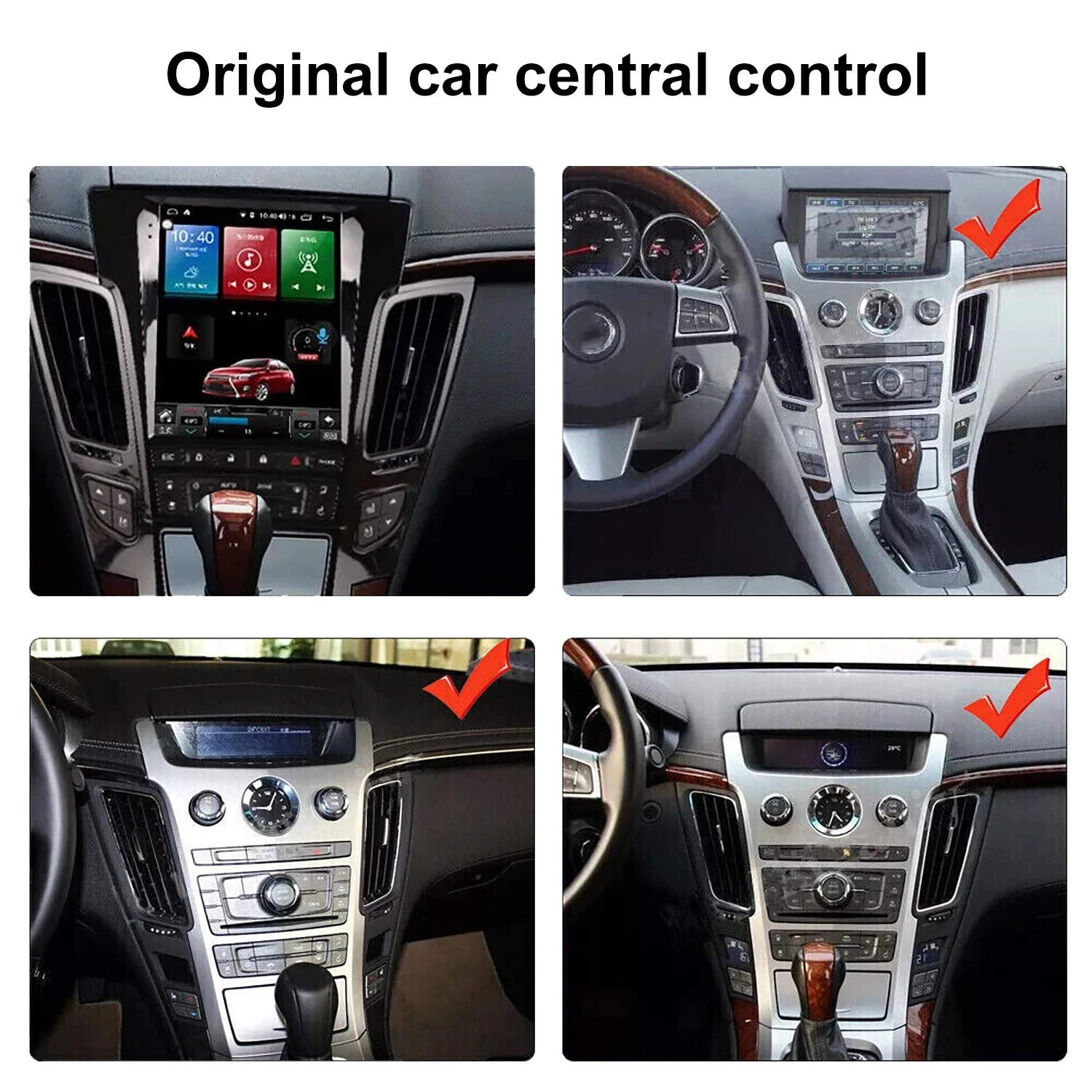 

For Cadillac CTS 2007-2012 Carplay Android Car Stereo Radio Vertical Screen Radio Player Car GPS Navigation Multimedia Head Unit