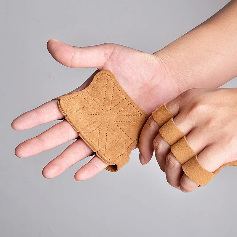 Gants de gymnastique en cuir de vache, poignées antidérapantes, ceinture de puissance, coussinets de levage, ceinture de levage, entraînement, Crossfit, gants de Fitness, Protection de la paume
