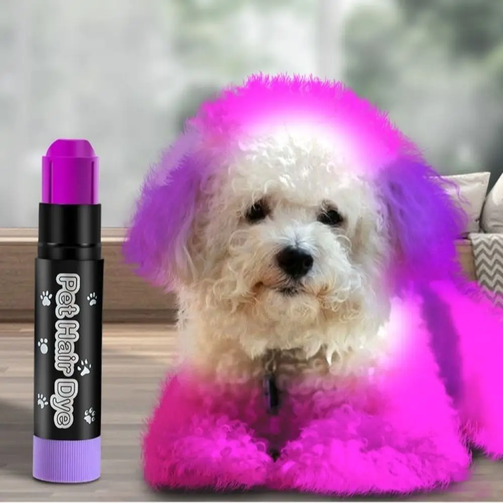 

6 Colors Pet Hair Dye Vibrant Colors Water Soluble Pet Hair Dye Stick Quick Dry Toxic-Free Pet Grooming Kit Costume Parties