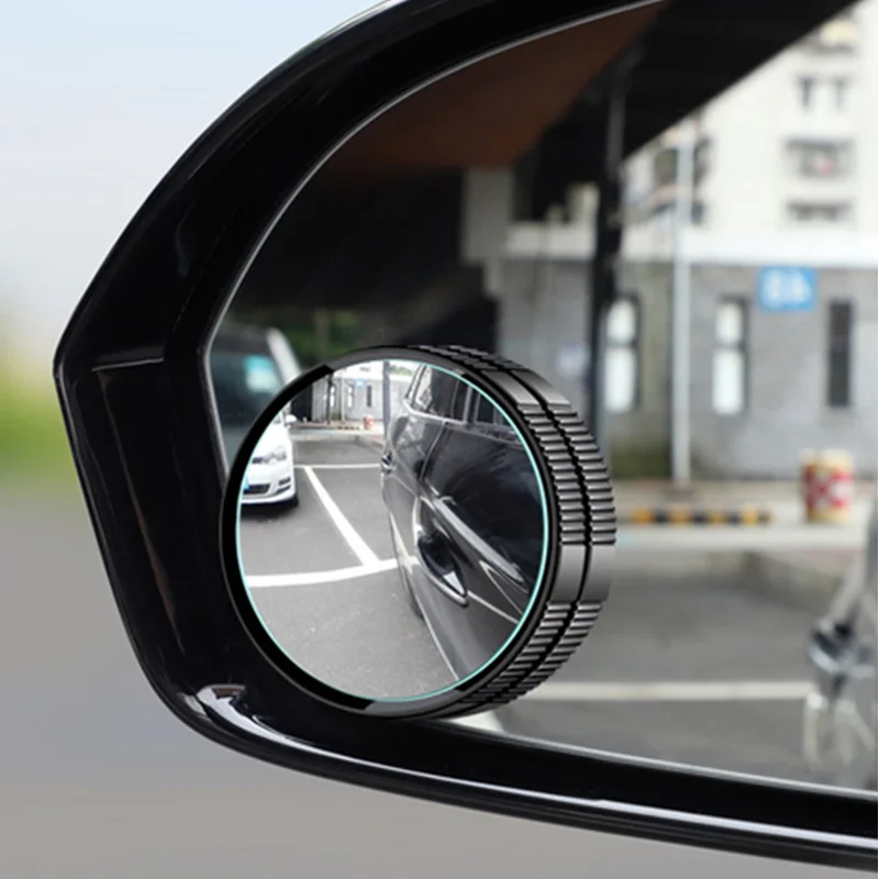 2x Suction Cup Car Convex Blind Spot Mirror High Definition 360 Degree Wide Angle Adjustable Rearview Auxiliary Round Mirror