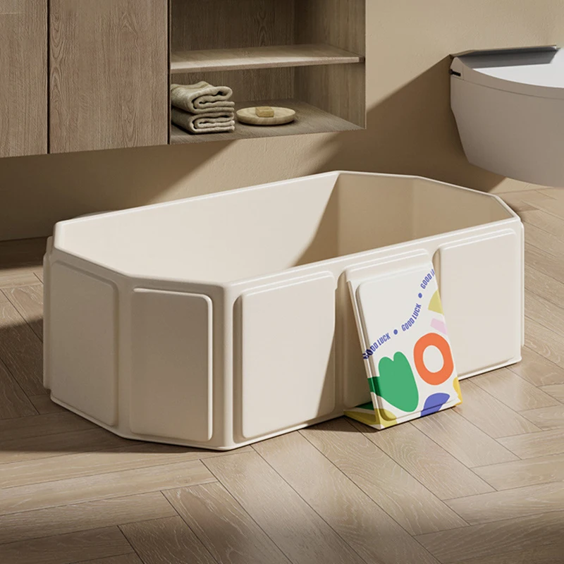 1pc Kids Portable Thick Folding Bathtub, Can Be Used Sitting or Lying, for 0-8 Years Old Children Newborns Suitable