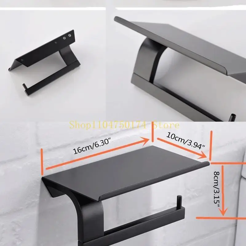 Stainless Steel Toilet Paper Dispenser Wall-mounted Tissue Roll Holder with Tray Top Sale