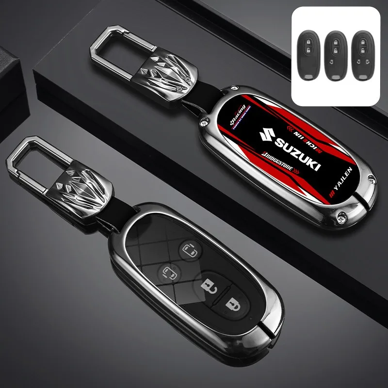 Car Key Case Cover Shell Fob For Suzuki Palette Solio MR Wagon Hustler Alto Lapin Every Spacia Keychain Protector Accessories