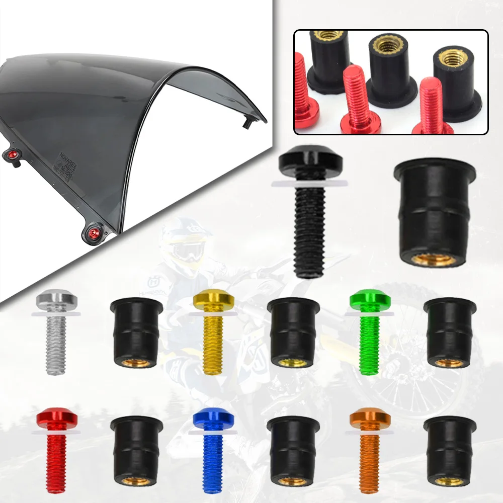 

10 Pcs M5 For Ducati Panigale 899 959 1199 1299 Windshield Windscreen Deflectors Bolts Kits Screws Set Motorcycle Faring Kit