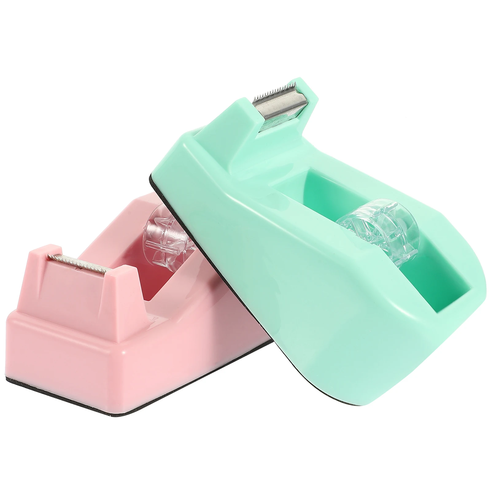 2 Pcs Tape Dispenser Small Slicer Convenient Sticker Holder for Desk Kids Office Use Practical