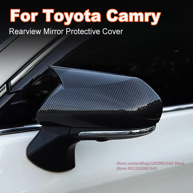 

For Toyota Camry Bull Horn Rearview Mirror Protective Cover Anti-Scratch Collision Car Exterior Modification Accessory