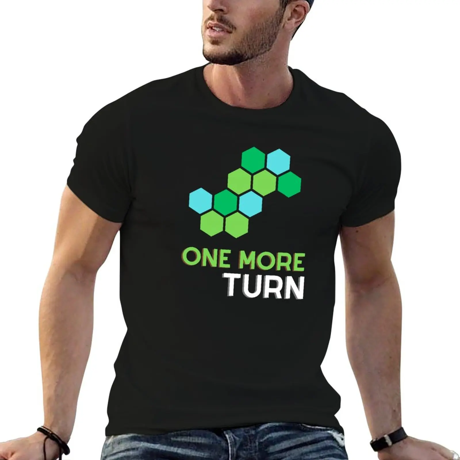 

One more turn Relaxed Fit T-Shirt sweat man clothes summer tops street wear fitted t shirts for men