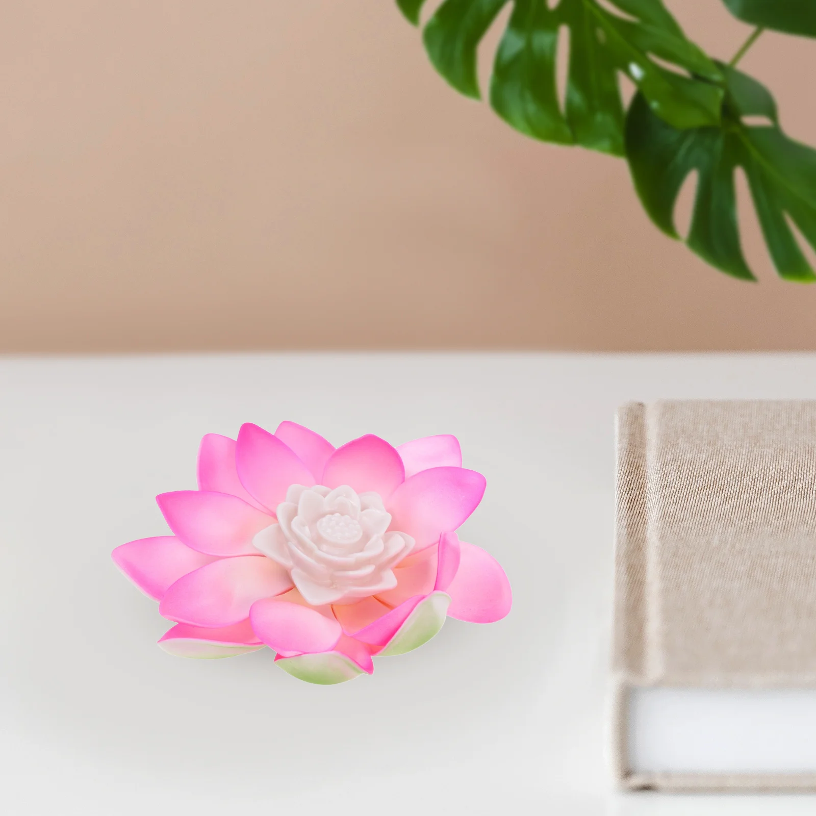 

White LED Lotus Night Light Floating Flameless Artificial Flower Lamp for Water Features Party Outdoor Indoor Event Decor