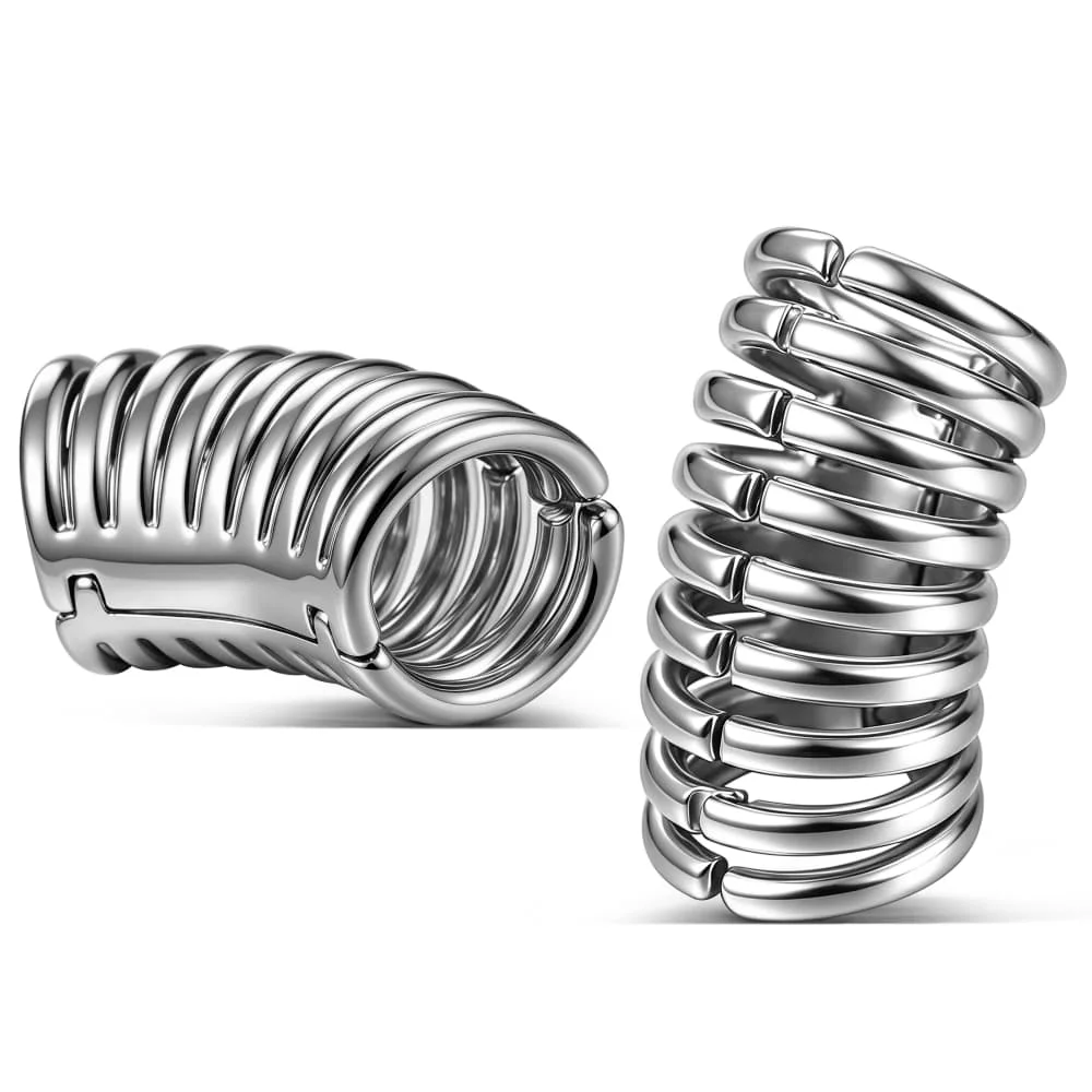 Giga 1/2 Stück 10mm 16mm Stapelringe Lobe Cuff Ohrdehner Plugs Tunnel Stretcher Ohrring Clip-on Knorpelpiercing Körperschmuck