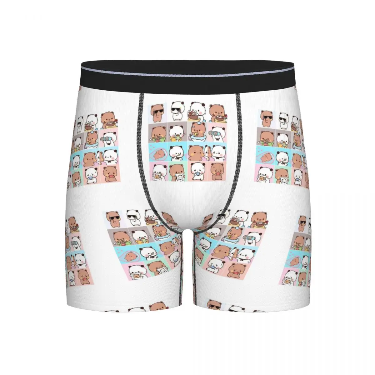 

Длинные трусы-боксеры, шорты с медведем панды, трусики Bubu и Dudu, мужское мягкое нижнее белье для мужчин, подарки бойфренду