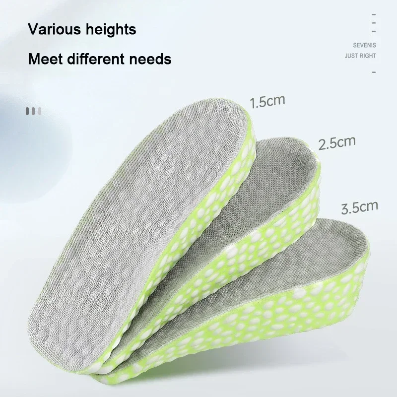 Men Women Height Increase Insole Seven Point Invisible Inner Heightening Pad Half Cushion Sports Shoes Boost Pads for Sneakers