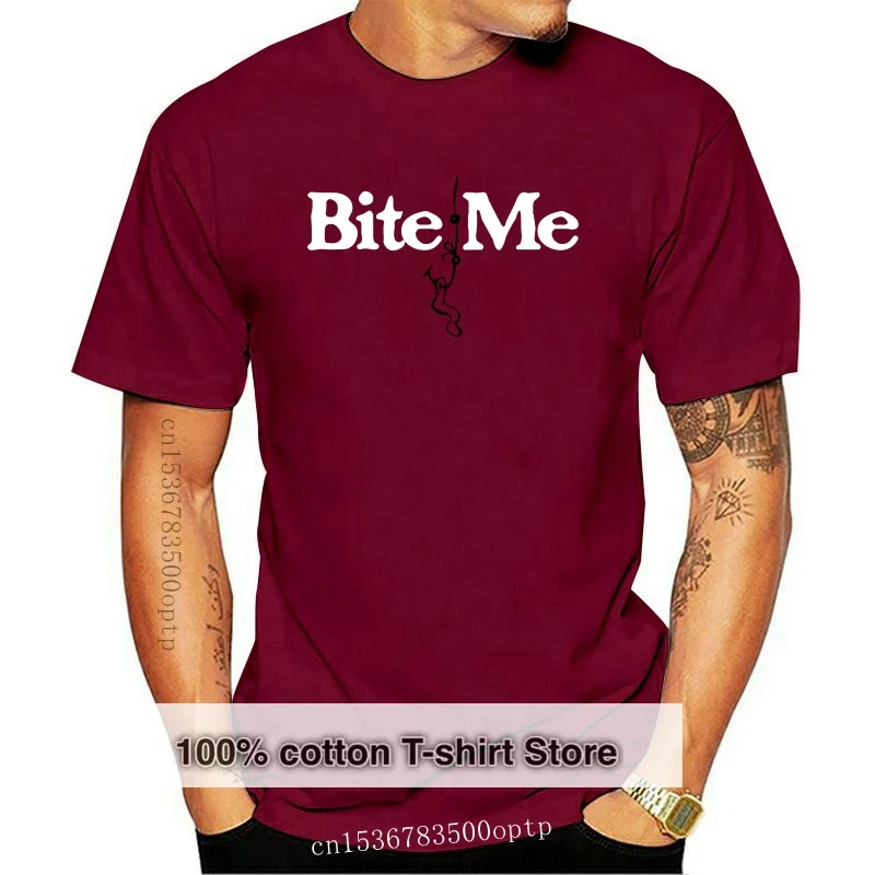 Bite Me Mens Funny Coarse Fishing T Shirt - Gift for Dad Grandad Birthday Funny Tops Tee New Unisex Funny High Quality