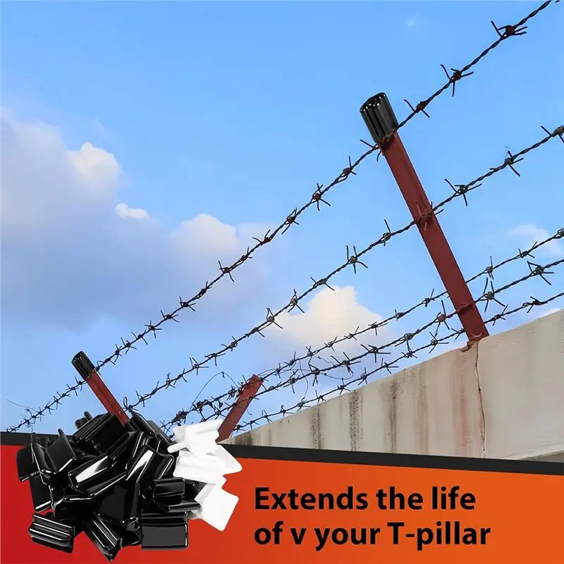 LNHF Topper per pali a T in vinile 50 pezzi, tappi per pali a T sicuri, tappi per pali a T di sicurezza, tappi per pali a T di sicurezza neri