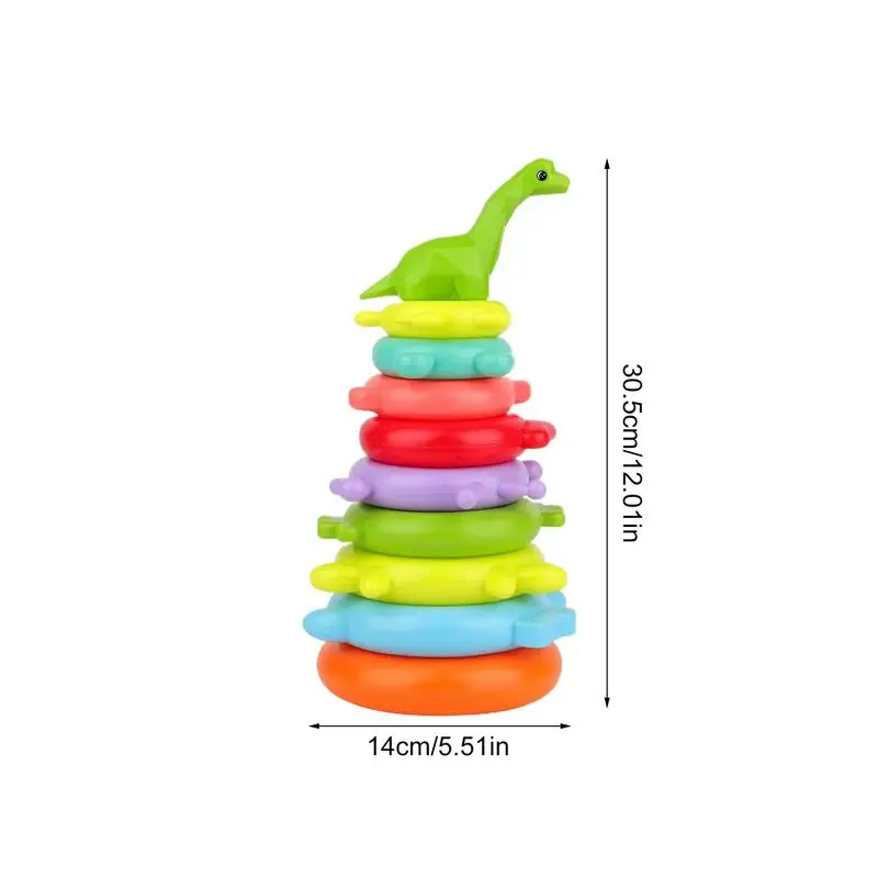Stacking Ring Toy Rainbow Balance Stacking Game Preschool Learning Stacker Toy For Traveling Schools Daycare Centers