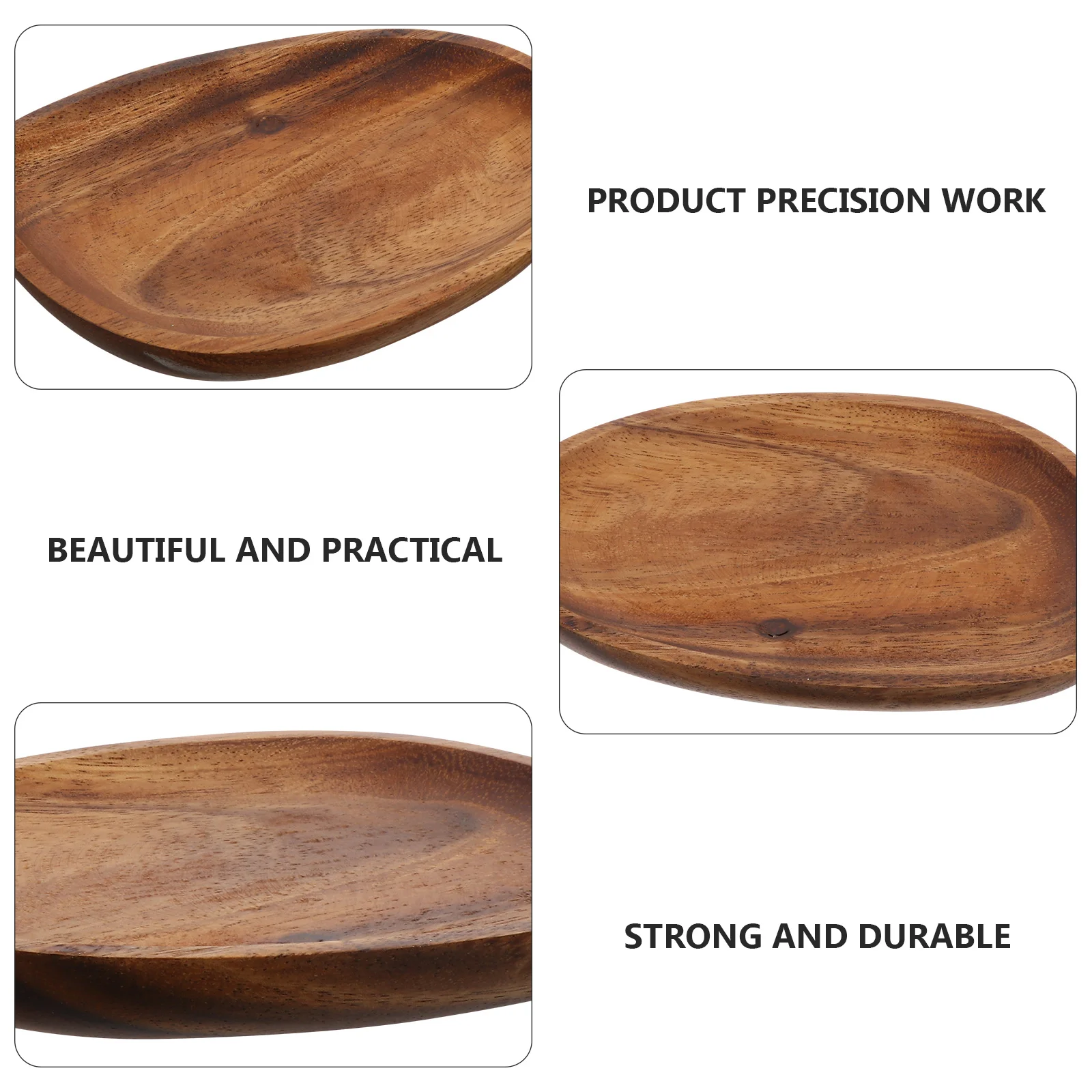 

1pc Walnut Snack Plate Creative Irregular Food Dish For Refreshments Desserts Serving Wooden Bowl Kitchen Barware Container