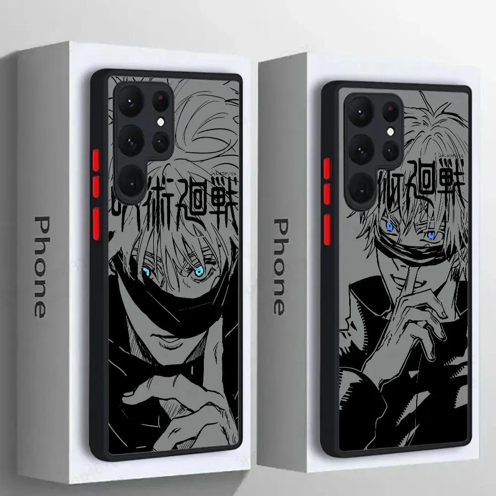 

Jujutsu Kaisen Anime S25 Ultra Case For Samsung Galaxy S25 S24 S23 S21 S20 FE S22 Plus 5G Note 10 20 S24 Ultra Matte Phone Cover
