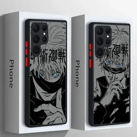 Jujutsu Kaisen Anime S25 Ultra Custodia per Samsung Galaxy S25 S24 S23 S21 S20 FE S22 Plus 5G Nota 10 20 S24 Ultra Opaca Copertura Del Telefono