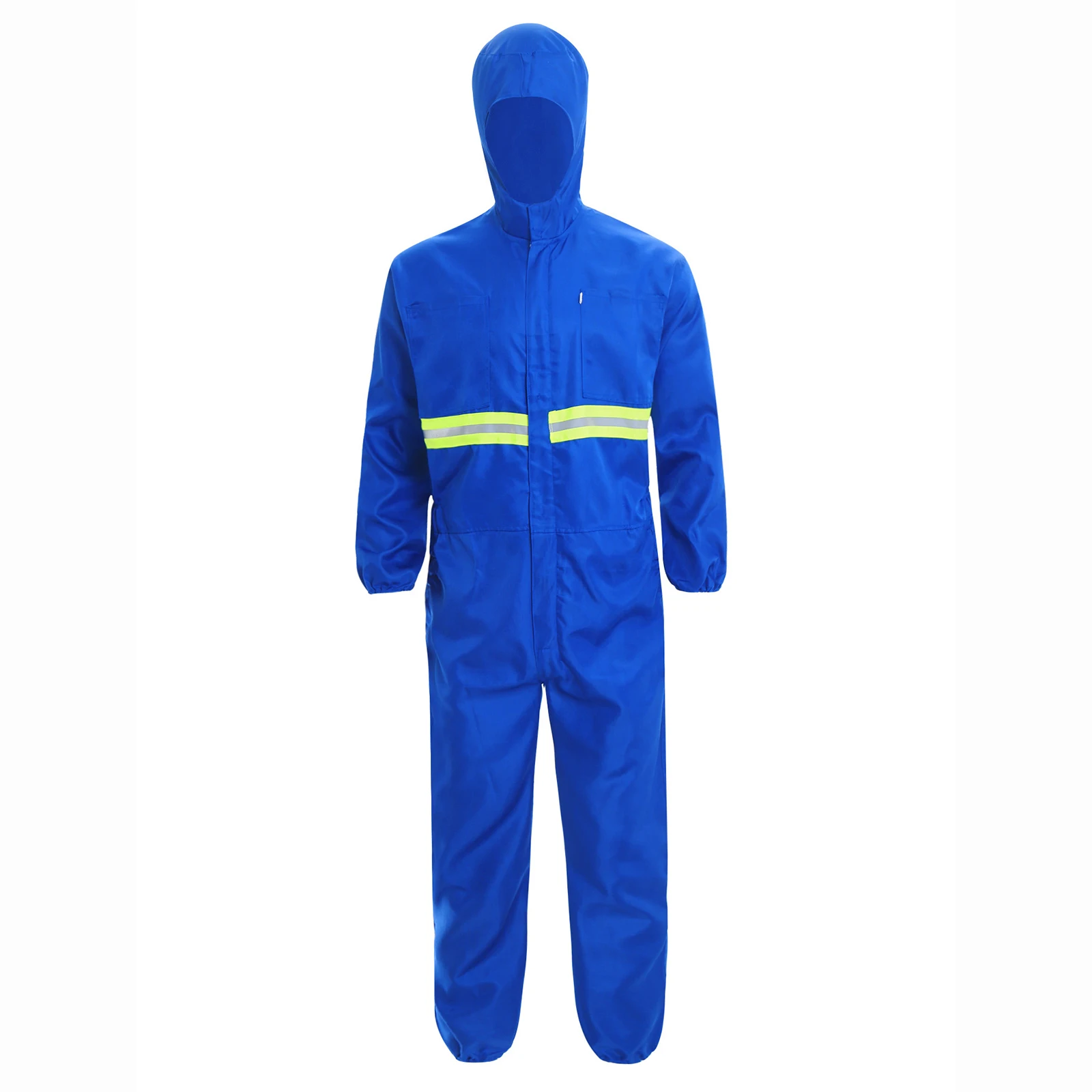 

Men Adult Manufacture Work Clothing Overalls Reflective Strips Factory Workshop Bodysuit Spray Painting Garage Mechanic Costumes