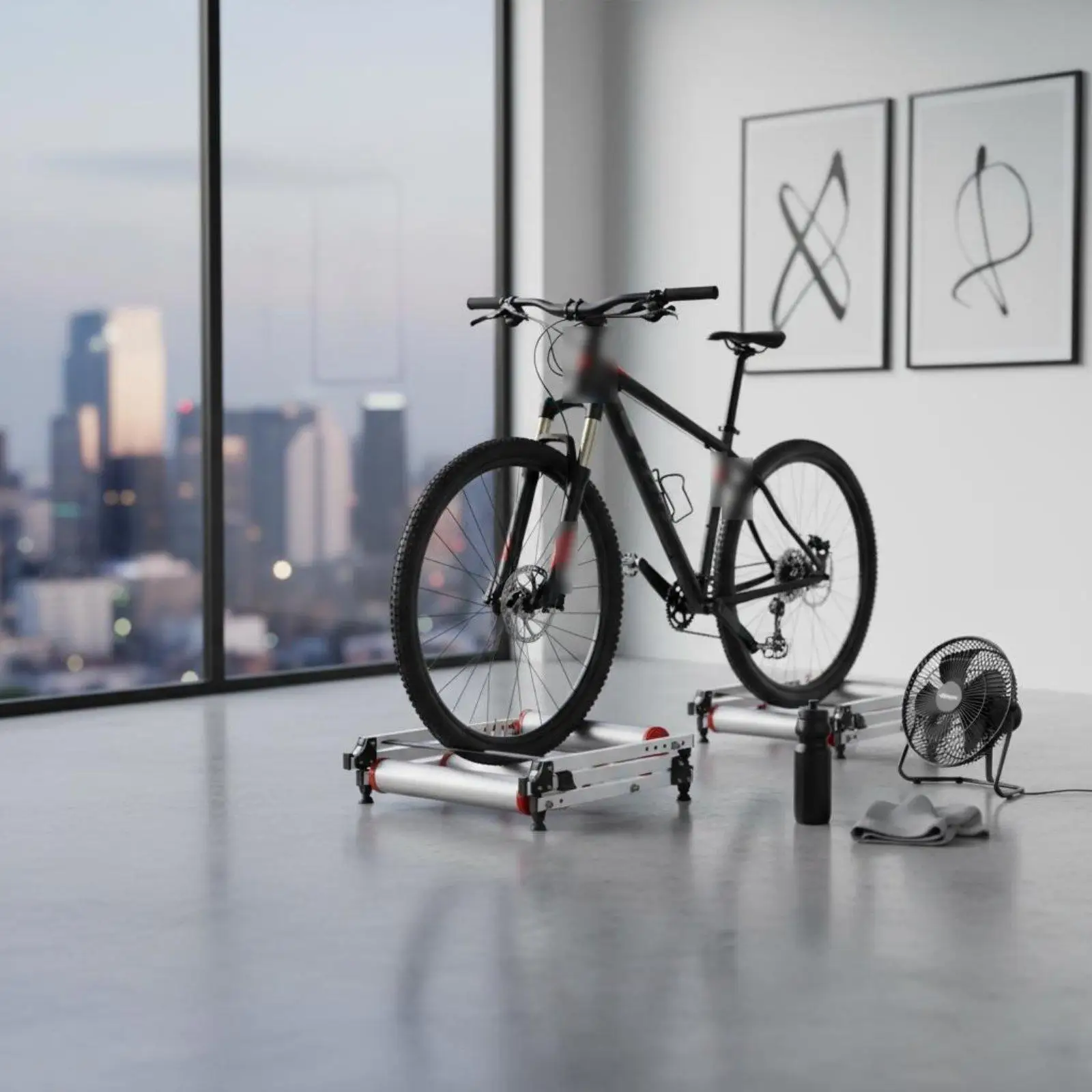 Indoor Bike Rollers Easy Setup Indoor Bike Roller Wide Fit for Warmup, Beginners