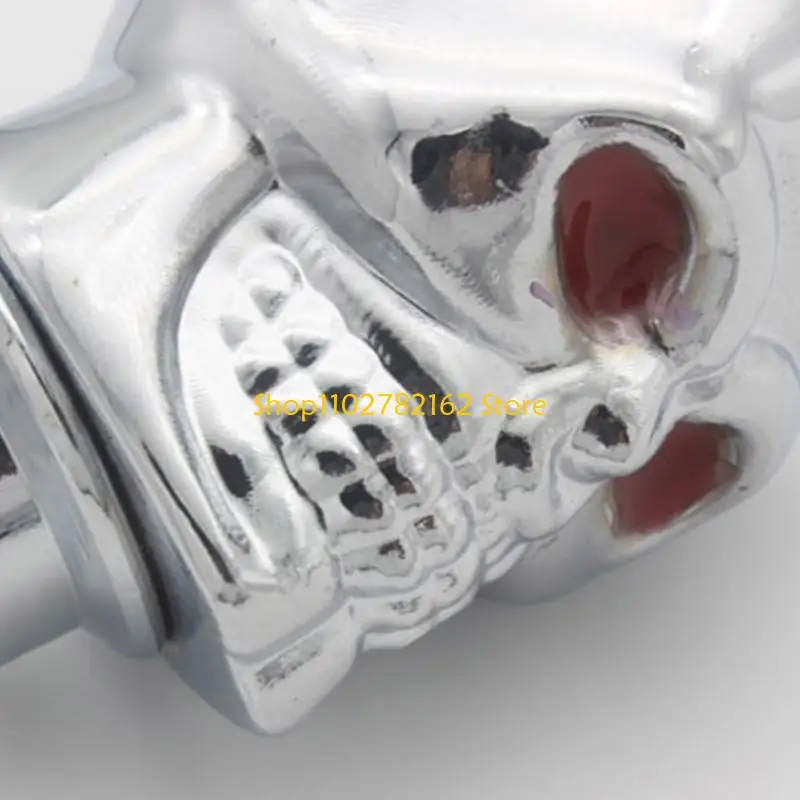 

547B Waterproof Skull Car Gear Shifts Knob Shifter Lever with LED Lighting for Vehicle Inner Manual Transmission Decoration