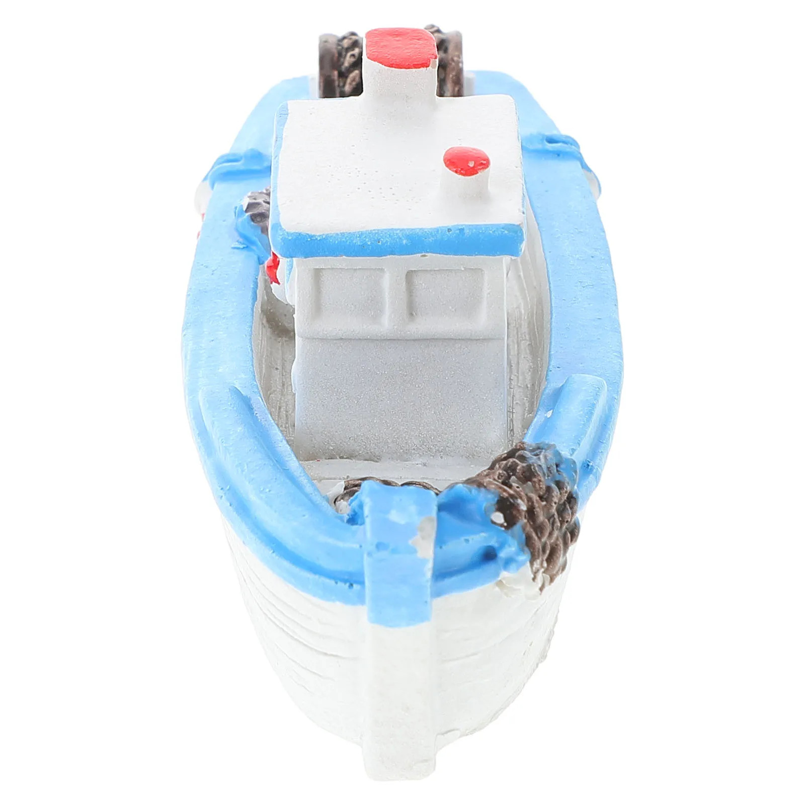 

Small Fishing Boat Decorations Cake Topper Micro Landscape Decors Decorate Mini Water Boating Toys Resin Office Models