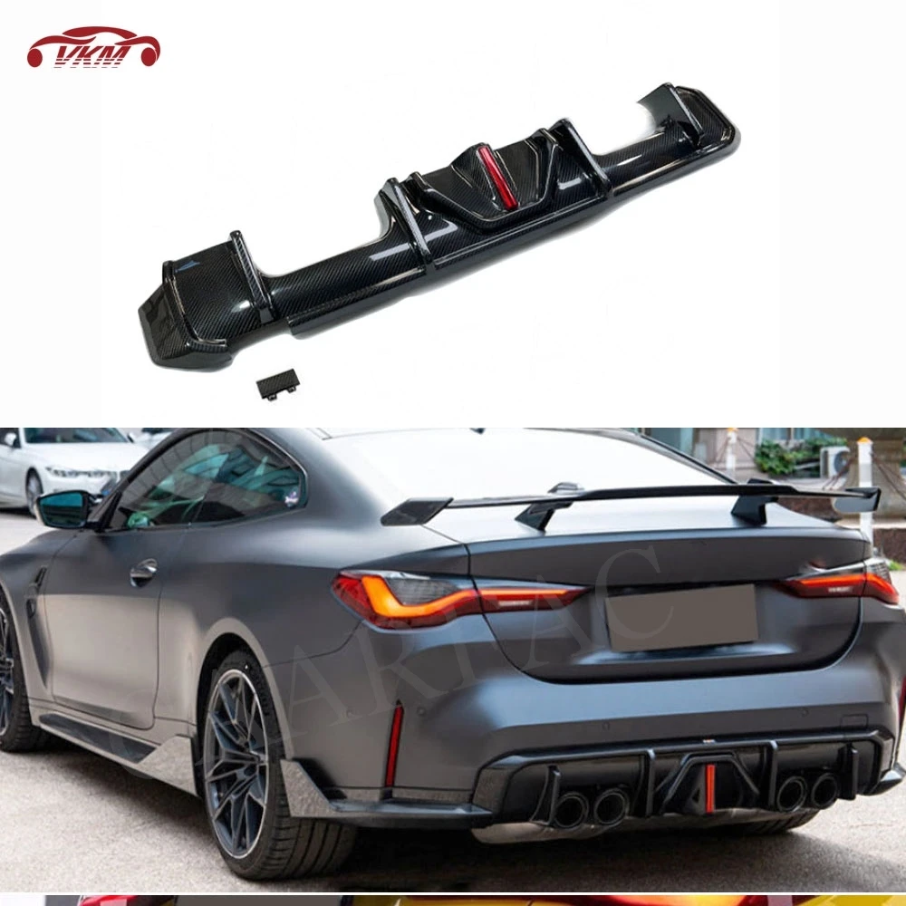 

Dry Carbon Fiber Rear Lip Spoiler Diffuser With LED for BMW G80 M3 G82 G83 M4 2020-2024 Rear Bumper Extension Body Kits