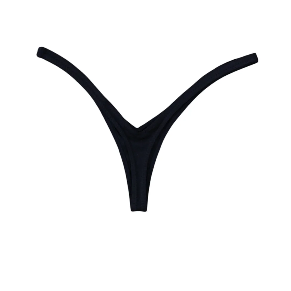 

Solid Color Women Deep V Thongs G-strings Breathable Sexy Low Waist Thin Straps Panties Female Underwear