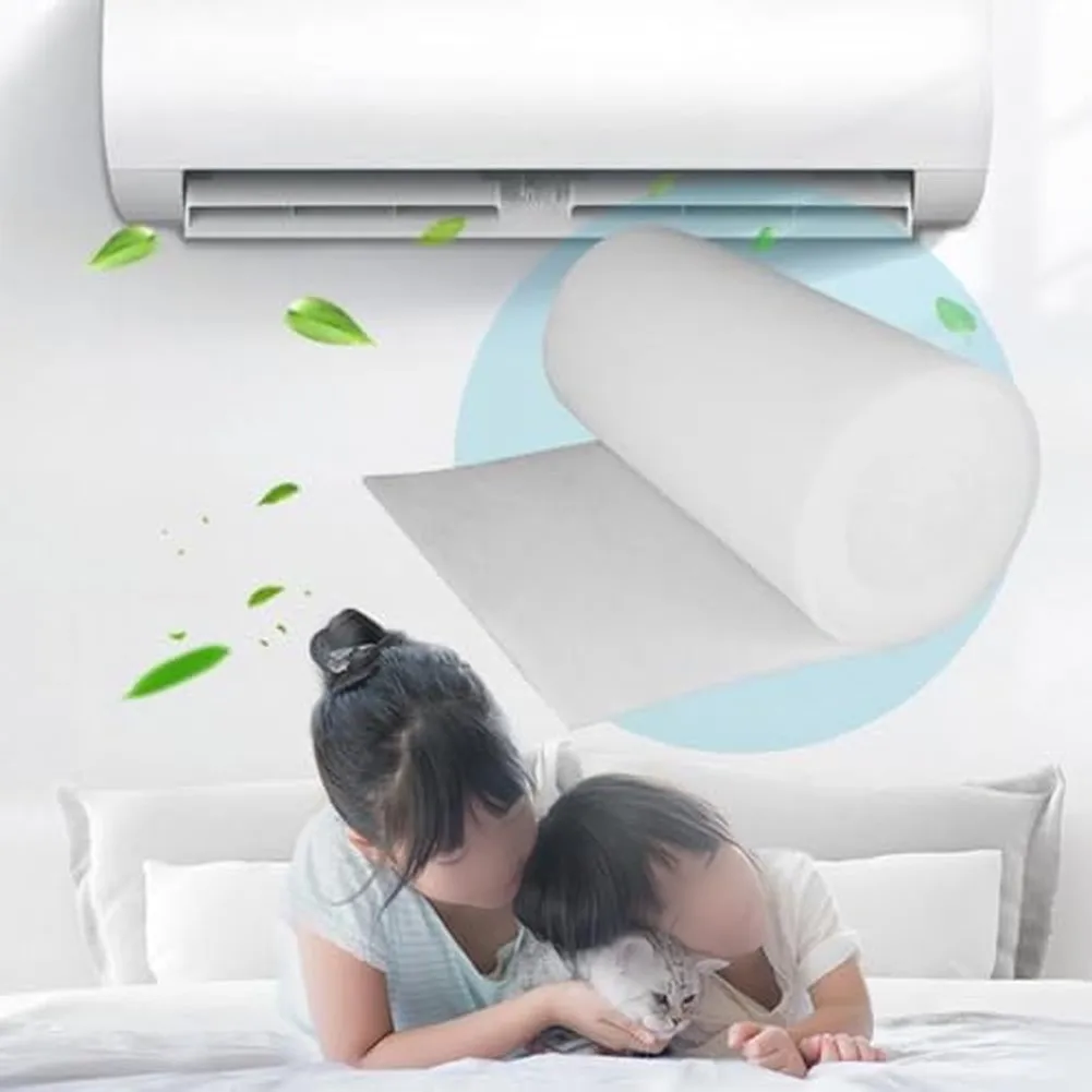 Ventilation Filter Roll Cuttable Air Filter For Home Living Rooms 100x100cm Customizable Air Filter Pad Hvac System