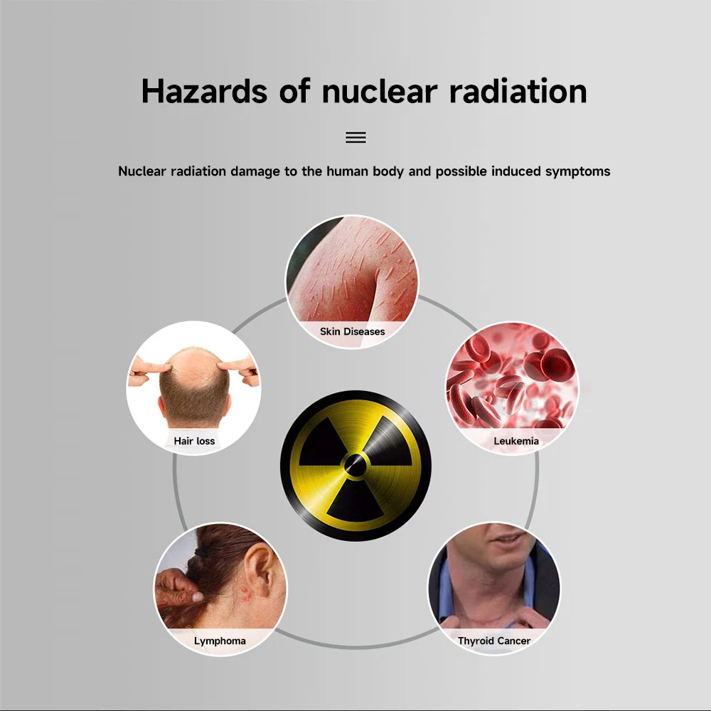 NR-750 Nuclear Radiation Detector จอแสดงผล LCD ในครัวเรือน Radioactive Tester Geiger Counter Β Y X-Ray Detection Triple Alarm