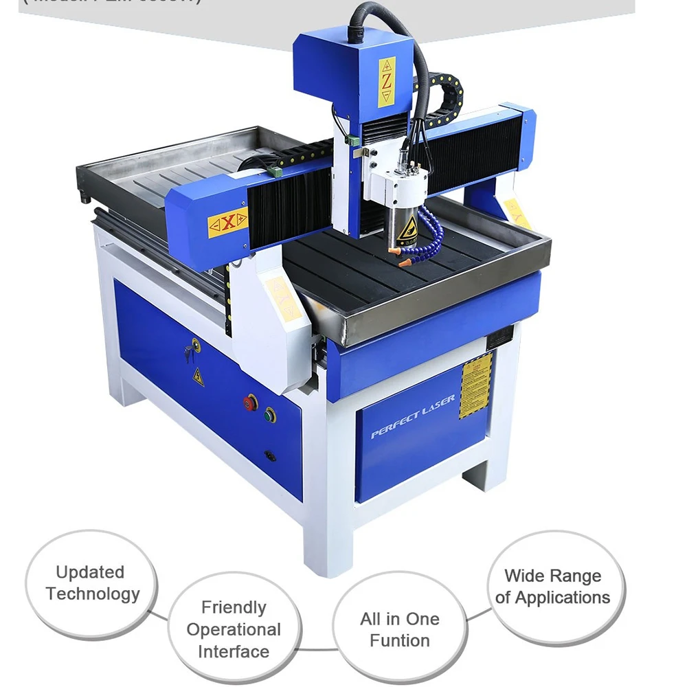 Perfect Laser 1500w spindle 3 axis cnc router engraving cutting Machine on all kinds of metal nonmetal Stell Plastic Wood