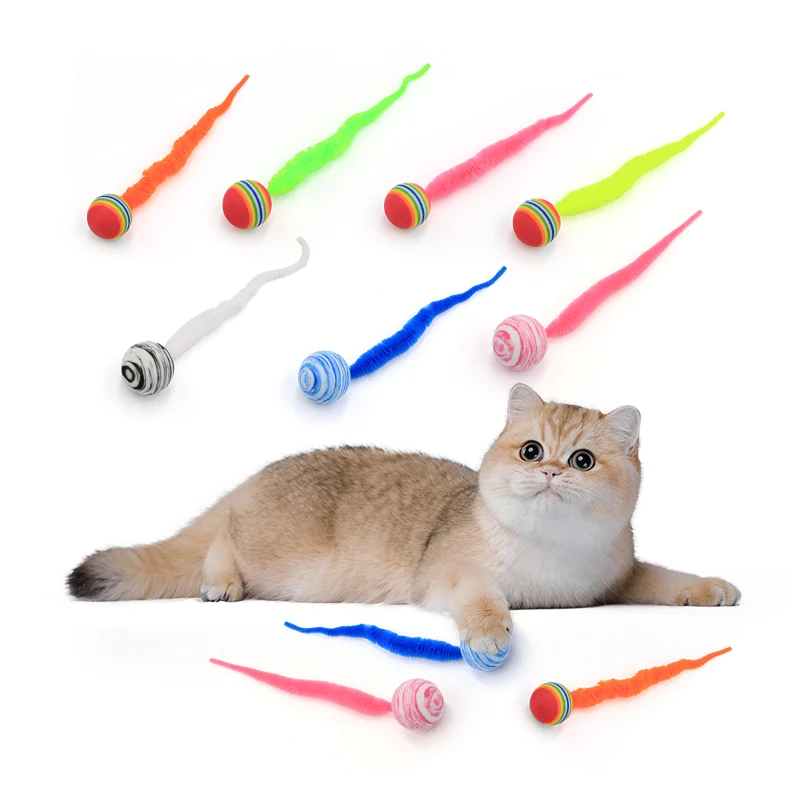 New cat toy EVA ball with colorful caterpillar scratching and biting interactive fun cat toy