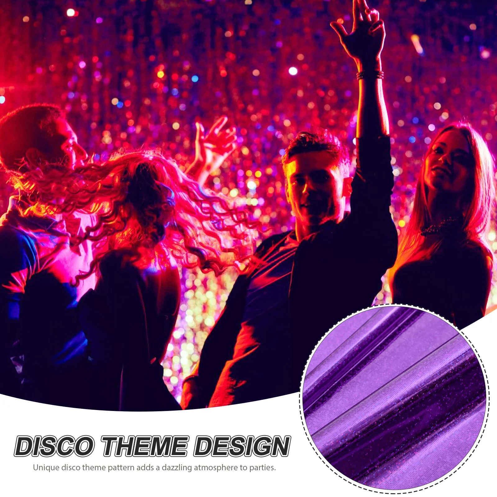 

4pcs PE Holographic Shiny Disco Party Tablecloth 137x274cm Glitter Rectangle Decorative Cover Table Runner for Events