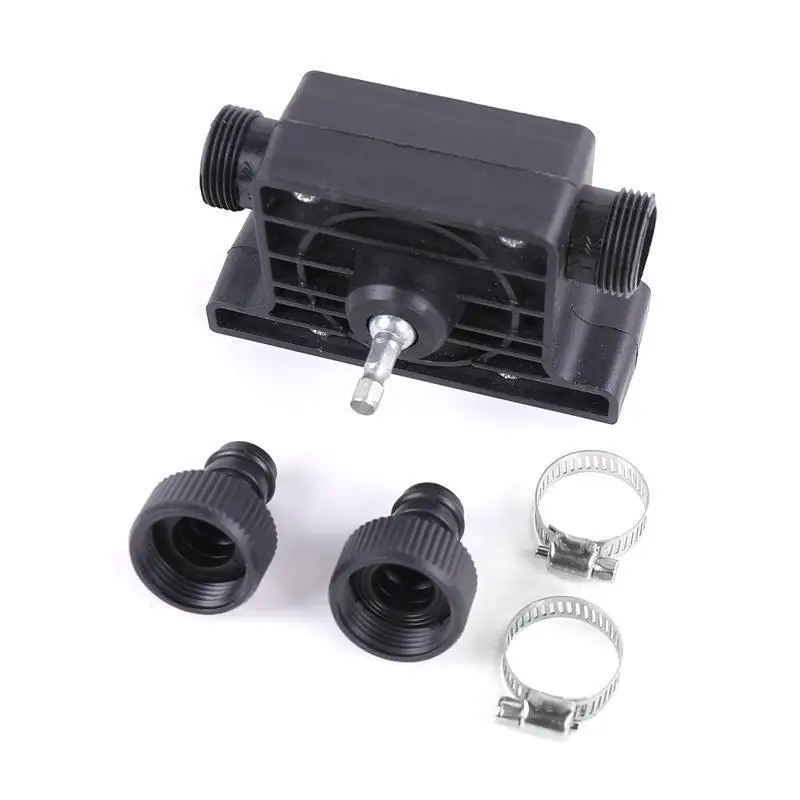 Electric Drill Driven Self Priming Water Pump No Power Needed Stable Base For Garden Watering Fish Tank Liquid Transfer Home Us