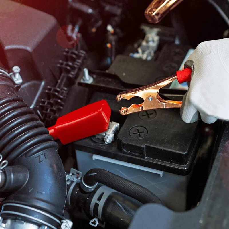 6 قطع من أغطية أطراف البطارية البلاستيكية - أكمام عازلة متينة للكابلات الإيجابية والسلبية، أحمر وأسود - مثالية للقوارب والسيارات