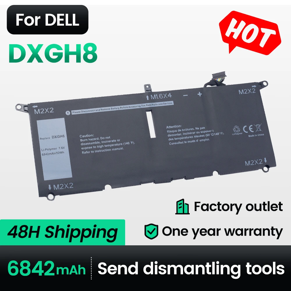 

Keyuan DXGH8 Laptop Battery 9380 For Dell XPS 13 9370|7390 Inspiron 7390 2-in-1 series H754V|0H754V|P82G