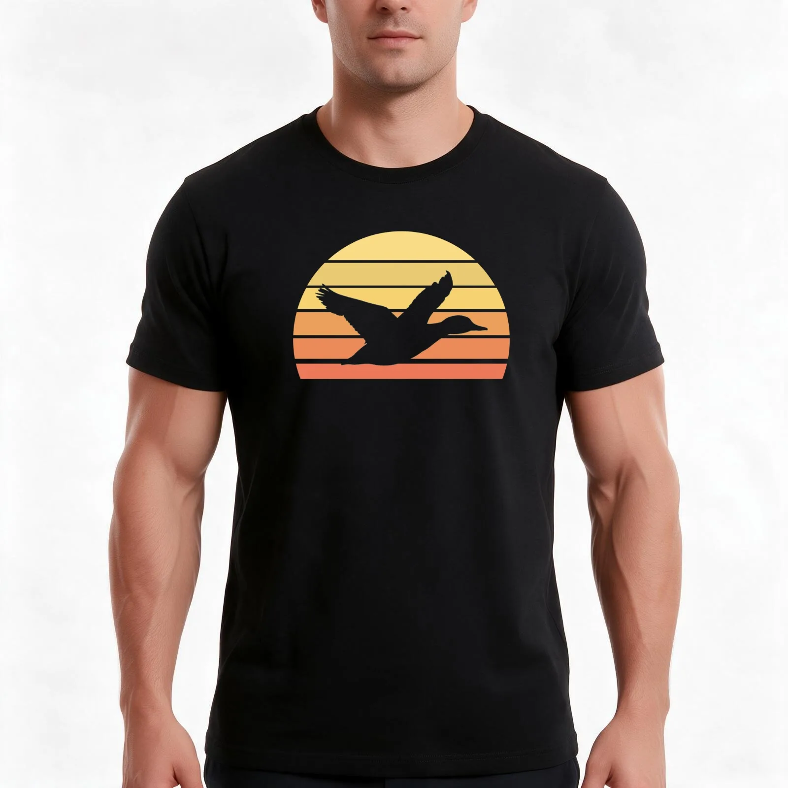 Duck Retro Funny Water Ducklings T-Shirt Summer Casual Cotton Tee Oversized Streetwear Tops Vintage Graphic Print