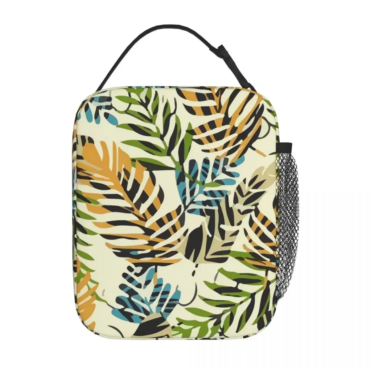 Tropical Plant Lunch Bag Leaves Print Picnic  Box For Child Funny Designer Thermal  s Oxford Convenient Cooler