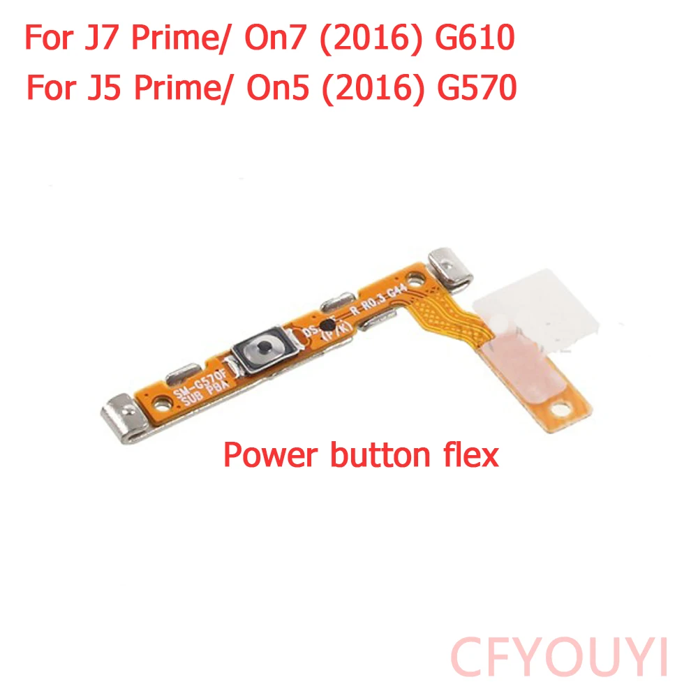 Cabo Flexível com Botão de Ligar/Desligar (1-10 Peças) para Samsung Galaxy J7 Prime/On7 (2016)/J5 Prime/On5 (2016) G570 G610