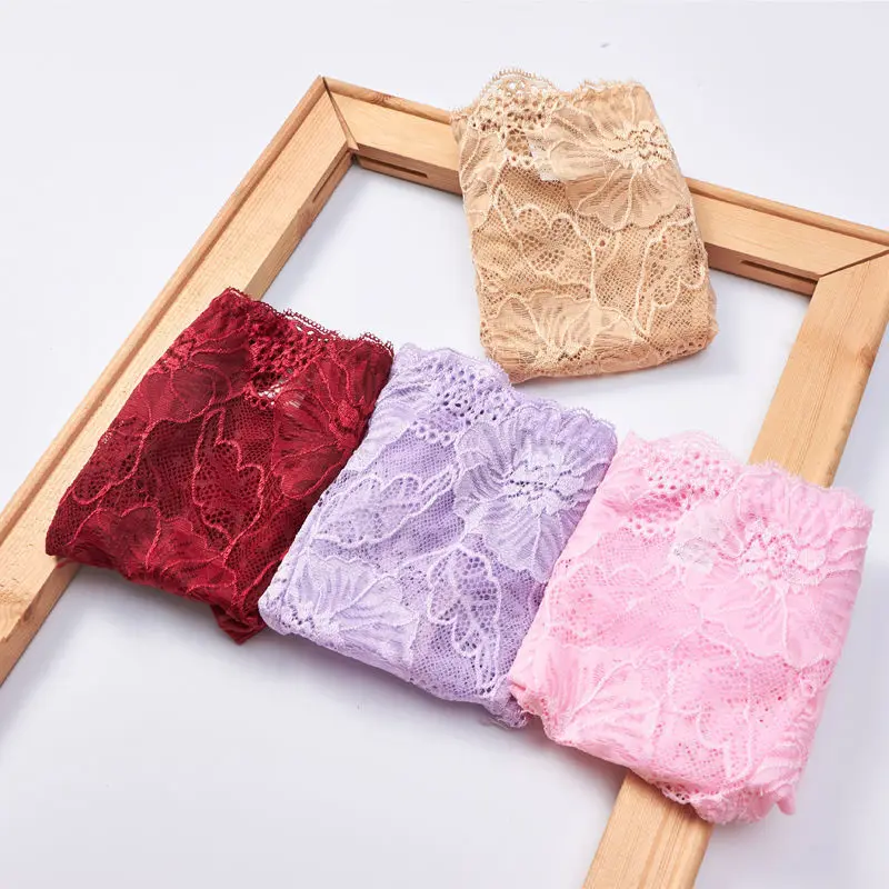 3pcs Sexy Lace Shapers Panties Europe Women Seamless Hip Raise Slimming Tummy Control Briefs Transparent 2XL Plus Size Lingerie