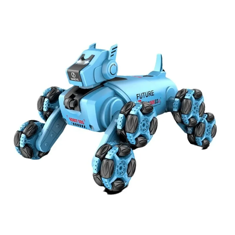 27cm 8-wheel stunt rc robot dog,2-mode gesture sensing climbing rc drift car,remote control car,fart spray,kawaii gift,kids toys