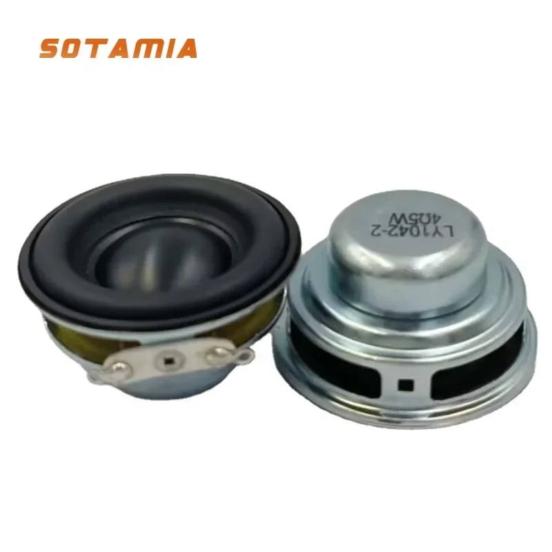 

SOTAMIA 2Pcs Full Range Speakers Audio 16 Core 4 Ohm 5 W 40MM Rubber Side DIY Mini Portable Bluetooth Speaker Home Theater